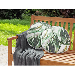 Beliani Lot de 2 coussins CALDERINA 40 x 40 cm Vert