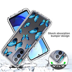 Coque en TPU 2-en-1, anti-choc pour votre Motorola Moto G Stylus 5G (2022) - papillon bleu