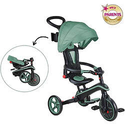 Avis Tricycle évolutif EXPLORER 4 EN 1 PLIABLE - GLOBBER - Olive - Draisienne - de 10 mois a 5 ans - Montage sans outils