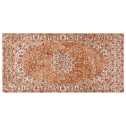 Beliani Tapis en coton orange 80 x 150 cm HAYAT