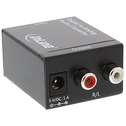 InLine® Audio Converter Entrée numérique vers analogique Sortie Toslink ou RCA 2x stéréo RCA