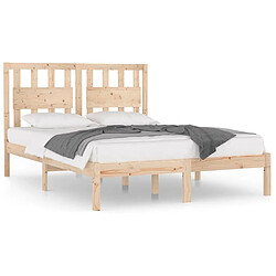 Maison Chic Lit adulte - Lit simple Cadre de lit,Structure du lit Contemporain Bois de pin massif 160x200 cm -MN25047