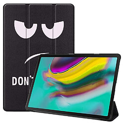 Htdmobiles Housse etui pochette simili cuir avec coque intérieure rigide pour Samsung Galaxy Tab S5e T720 / T725 (10,5 pouces) - DON'T TOUCH ME