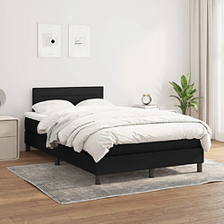 Maison Chic Lit Adulte - Lit simple Lit à sommier tapissier avec matelas moelleux - Meuble de Chambre - Noir 120x200 cm Tissu -MN89617