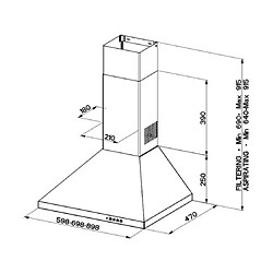 Acheter Hotte décorative murale 90cm 400m3/h - cwb9441xnh inox - BEKO