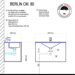 Acheter Kiamami Valentina MODÈLE DE BERLIN POUR LA SALLE DE BAIN 80 CM AVEC TIROIR