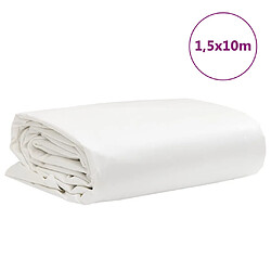 vidaXL Bâche blanc 1,5x10 m 650 g/m² pas cher