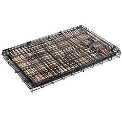 Acheter Pawhut Cage caisse de transport pliante pour chien en métal noir 106 x 71 x 76 cm matelas fourni