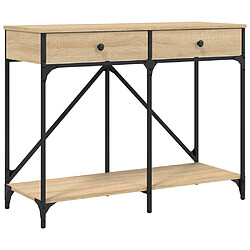 vidaXL Table console chêne sonoma 100x39x78,5 cm bois d'ingénierie