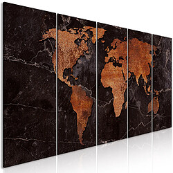 Artgeist Tableau - Copper Map (5 Parts) Narrow [100x40]