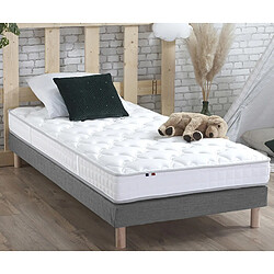 Idliterie Ensemble Matelas Mousse à Mémoire de forme et mousse HR ZENITH + Sommier - Made in France