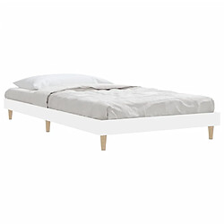 Maison Chic Lit Moderne Chambre - Cadre/structure de lit pour adulte blanc 90x200 cm bois d'ingénierie -MN31377 pas cher