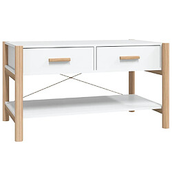 Maison Chic Table basse,Table Console Table d'appoint, Table pour salon Blanc 82x48x45 cm Bois d'ingénierie -MN85220