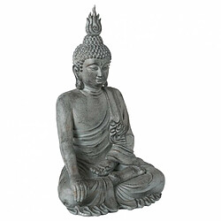 Statue Déco Bouddha Assis 106cm Gris