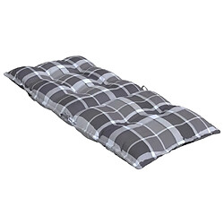 Acheter vidaXL Coussins de chaise à dossier haut lot de 4 motif carreaux gris