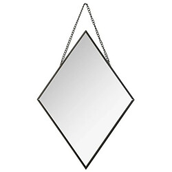 Avis Lot de 3 Miroirs à Chaînes Losange 38cm Noir