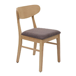 Acheter Decoshop26 Lot de 2 chaises de salle à manger cuisine avec dossier en tissu taupe et structure en bois 04_0007382