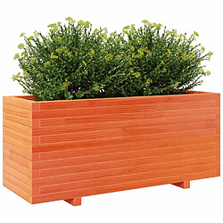 Avis vidaXL Jardinière cire marron 110x40x49,5 cm bois de pin massif