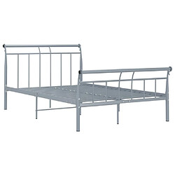 Maison Chic Lit adulte - Lit simple Cadre de lit,Structure du lit Contemporain Gris Métal 120x200 cm -MN34542