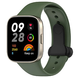 Bracelet pour Montre Connectée en Silicone-Boucle vert foncé et noire-pour Redmi Watch3 Mi Watch Lite3/9