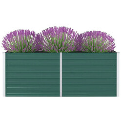 Maison Chic Jardinière,Bac à fleurs - pot de fleur 160 x 80 x 45 cm Acier galvanisé Vert -GKD90924