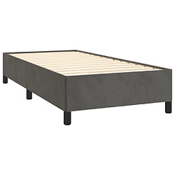 Avis vidaXL Cadre de lit sans matelas gris foncé 100x200 cm velours