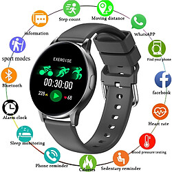 Universal Smartwatch Femmes Fréquence cardiaque Surveillance de la pression artérielle Smartwatch ronde Bracelet de fitness imperméable Montre de sport | Smartwatch (noir)