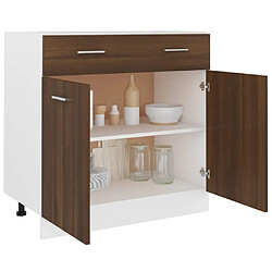 Avis vidaXL Armoire de plancher à tiroir Chêne marron 80x46x81,5 cm