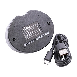 vhbw Micro USB Dual Chargeur Chargeur pour batteries der caméra Canon MV530i, MV550i, MV600i, MV630i, MV650i, MV700, MV700i, MV730i, MV750i, MVX1