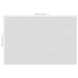 Acheter vidaXL Film solaire de piscine flottant PE 300x200 cm Gris