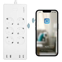 Acheter LogiLink 6 gniazd Wi-Fi smart 1.8m bia?a