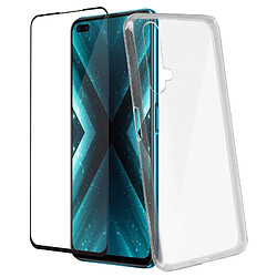 Avizar Coque Realme X50 / 6 Pro / X3 Superzoom Souple et Film Verre Trempé Contour noir