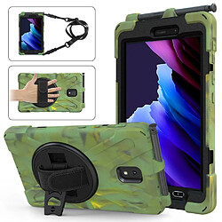 Coque en TPU + Silicone avec béquille pivotante à 360° et fente pour stylo vert armé pour Samsung Galaxy Tab Active 3 T570/T575/T575N/T577