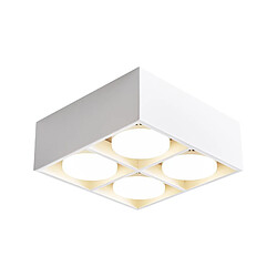 NETTLIFE 4 Spots de plafond LED en saillie orientables blanc chaud GX53 4x5W carrés modernes pour salon salle à manger bureau cuisine couloir