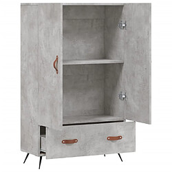 Acheter vidaXL Buffet haut gris béton 69,5x31x115 cm bois d'ingénierie