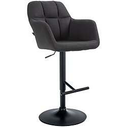 Non Tabouret de bar Natoma tissu noir