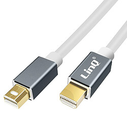 Câble Vidéo Mini DisplayPort Mâle vers Mini DisplayPort Mâle 1.8m LinQ Blanc