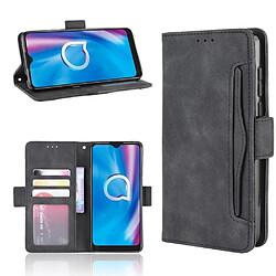 Etui en PU spécial avec plusieurs porte-cartes noir pour votre Alcatel 1S/1V/3L (2020)