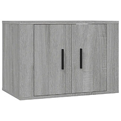 Maison Chic Meuble TV scandinave mural Banc TV suspendu pour salon - Sonoma gris 57x34,5x40 cm -MN10991