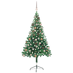 vidaXL Arbre de Noël artificiel pré-éclairé/boules 150 cm 380 branches