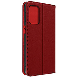 Avizar Housse pour Galaxy A23 5G et M23 Cuir Véritable Porte-carte Support Vidéo Rouge