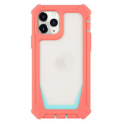 Coque en TPU + acrylique détachable 2-en-1 Rose corail/vert bleuté pour votre iPhone 11 Pro Max 6.5 pouces