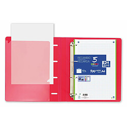 Reliure à anneaux Oxford Europeanbinder Polyfoam Rouge A4