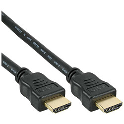 Câble haute vitesse InLine® HDMI avec Ethernet mâle à mâle plaqué or noir 0,3 m