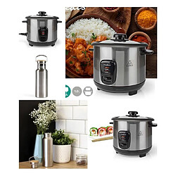 NEDIS Cuiseur à Riz 1 l | 400 W | Revêtement antiadhésif | Bol amovible | Arrêt automatique en inox