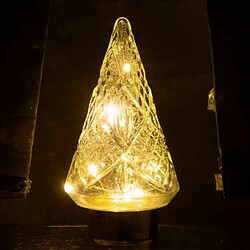 Avis Paris Prix Sapin de Noël en Verre Led 24cm Transparent