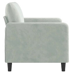 Acheter Maison Chic Canapé à 2 places,Sofa de Salon,Canapé droit Gris clair 120 cm Velours -GKD842230