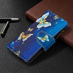 Etui en PU fermeture à glissière d'impression de modèle avec support joli papillon pour votre Huawei Y7p/P40 lite E