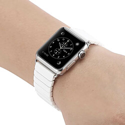 Acheter Wewoo Bracelets de montre en céramique blanc pour Apple Watch Series 3 & 2 & 1 42mm bande de montre-bracelet en délicate