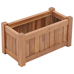 Maison Chic Jardinière,Lit surélevé - Bac à fleurs - pot de fleur 50x25x25 cm Bois de teck solide -GKD80530